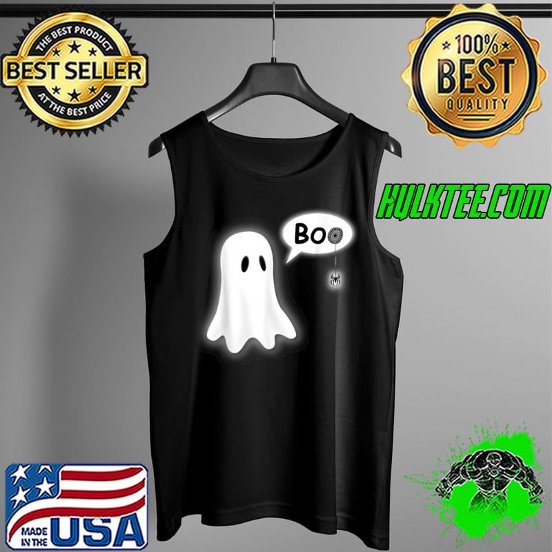 Top Cute Ghost BOO funny arachnophobia T Shirt Tank Top Top Cute Ghost BOO funny arachnophobia T Shirt Tank Top