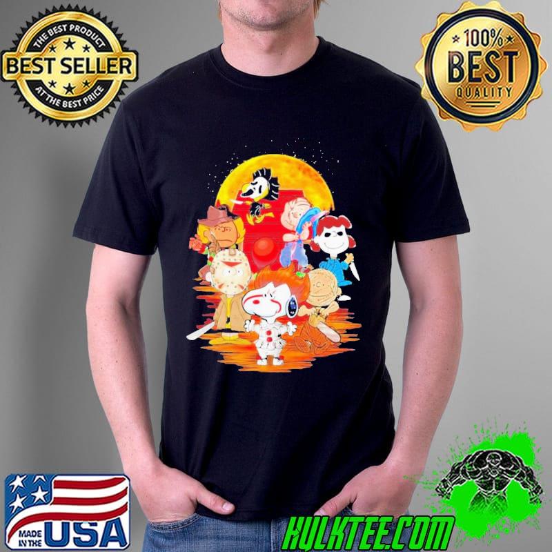 Top Cute Peanuts Snoopy And Friends Horror Face On The Moon Shirt Unisex Top Cute Peanuts Snoopy And Friends Horror Face On The Moon Shirt Unisex