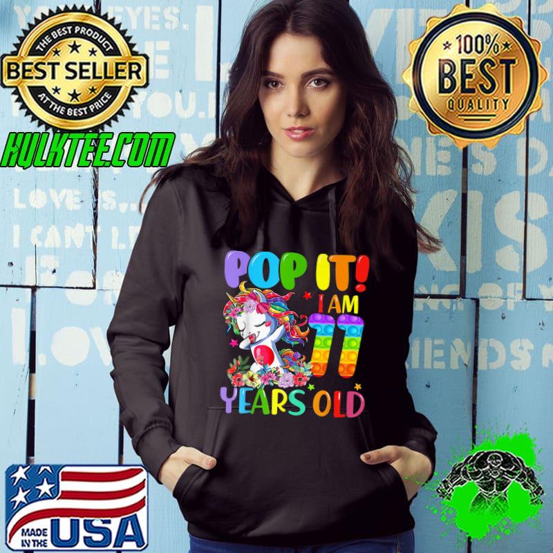 Top dabbing Unicorn Pop It I Am 11 Years Old 11th Birthday T-Shirt Hoodie Top dabbing Unicorn Pop It I Am 11 Years Old 11th Birthday T-Shirt Hoodie