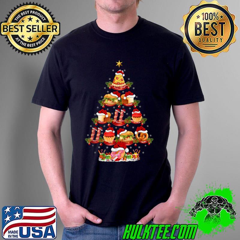 Top fast Food Lover Xmas Lighting Santa Fast Food Christmas Tree T-Shirt Unisex Top fast Food Lover Xmas Lighting Santa Fast Food Christmas Tree T-Shirt Unisex