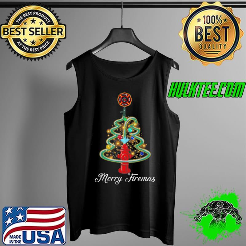 Top firefighter Xmas Lighting Santa Firefighter Christmas Tree T-Shirt Tank Top Top firefighter Xmas Lighting Santa Firefighter Christmas Tree T-Shirt Tank Top