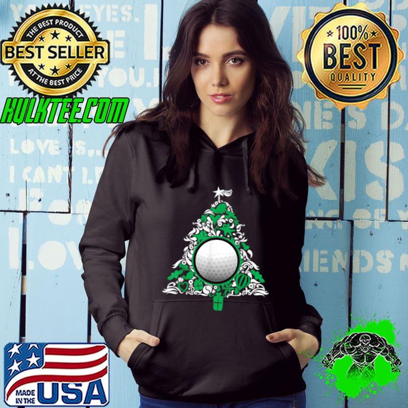 Top Funny Golf Ball Christmas Tree Decorations Xmas Pajama Gifts T Shirt