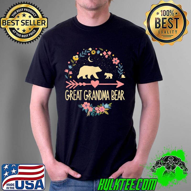 Top great Grandma Bear Xmas Family Christmas Pajama Flower T-Shirt Unisex Top great Grandma Bear Xmas Family Christmas Pajama Flower T-Shirt Unisex