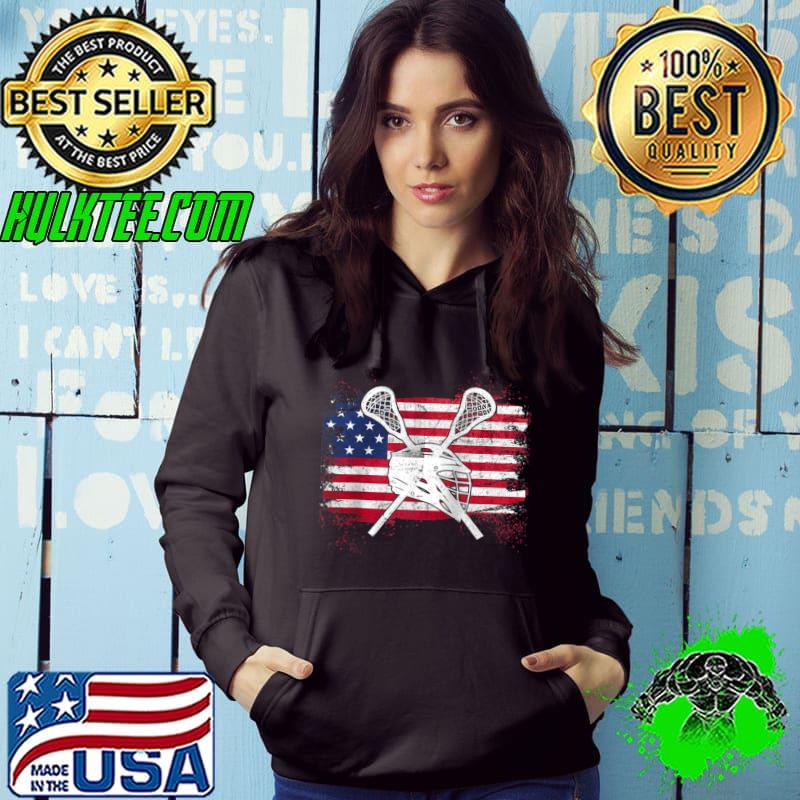 Top lacrosse American Flag LaX Helmet Sticks 4th Of July T-shirt Top lacrosse American Flag LaX Helmet Sticks 4th Of July T-shirt