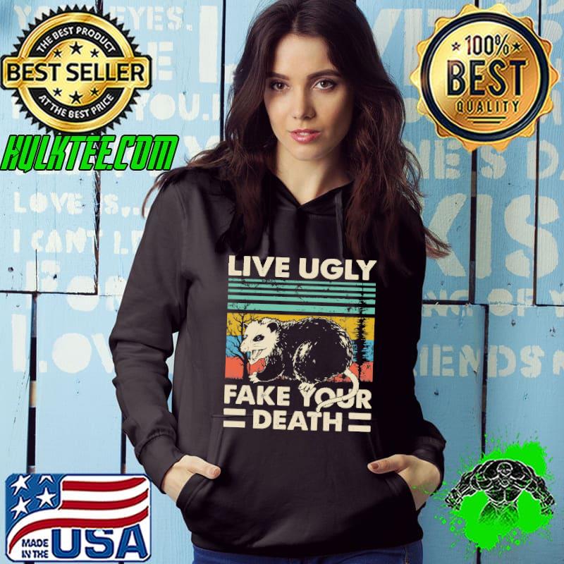 Top live Ugly Fake Your Death Opossum Animal Vintage Shirt