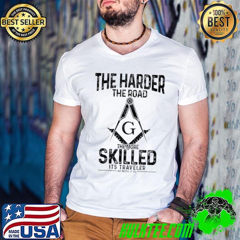 Top Mason Traveler Square Compass Masonic Shriner Freemason T-Shirt