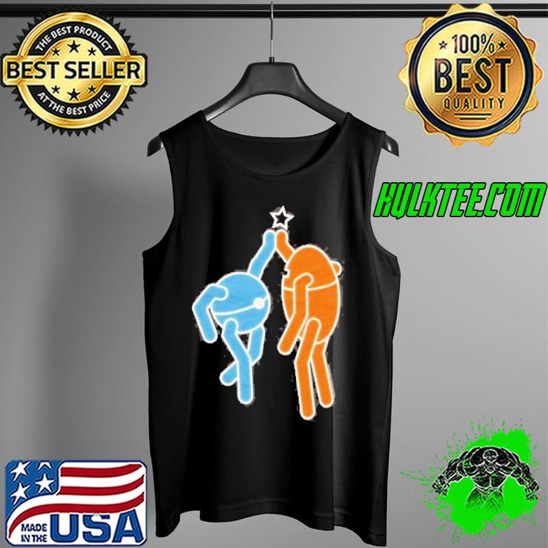 Top Portal 2 Atlas and P-Body Hi Five Shirt Tank Top Top Portal 2 Atlas and P-Body Hi Five Shirt Tank Top