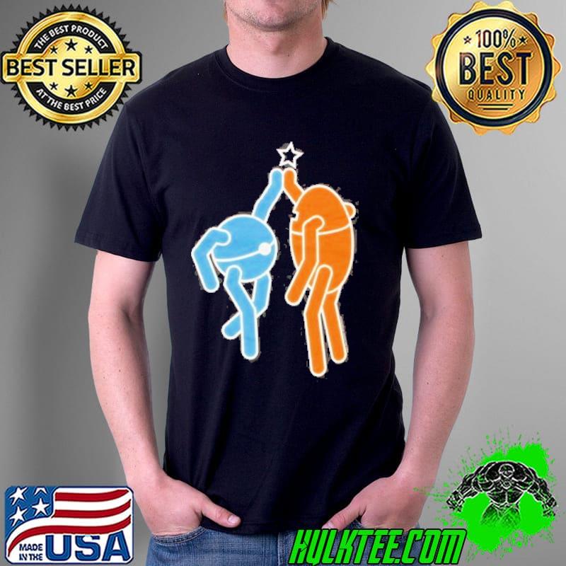 Top Portal 2 Atlas and P-Body Hi Five Shirt Unisex Top Portal 2 Atlas and P-Body Hi Five Shirt Unisex