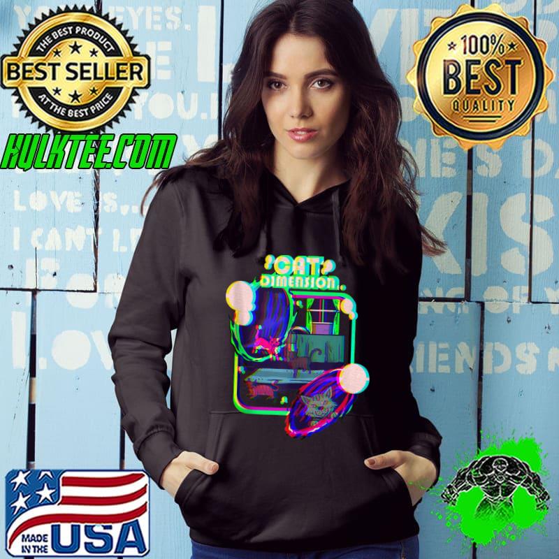Top quantum Cat Dimension Physics Funny Vintage Retro T-shirt