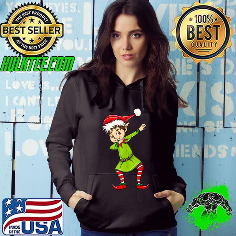 Top Santa Friends Funny Xmas Costume Christmas Dabbing Elf T-shirt