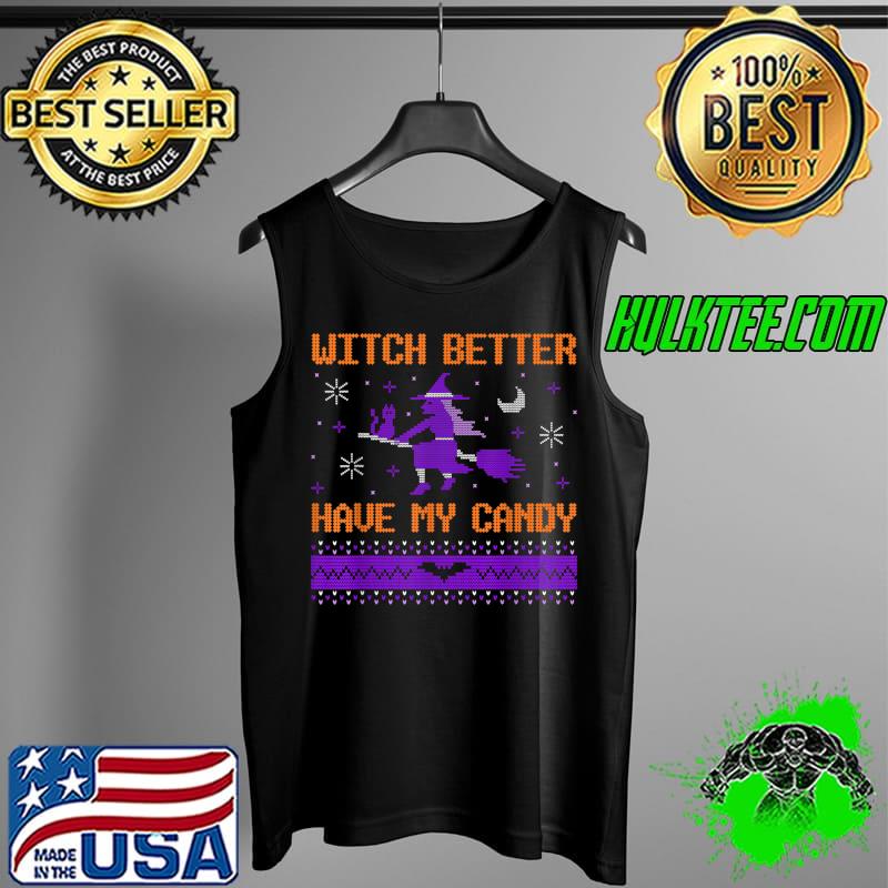 Top scary Halloween Witch Graphic Design T-Shirt Tank Top Top scary Halloween Witch Graphic Design T-Shirt Tank Top
