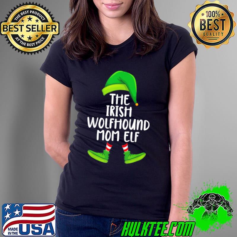 Top T-Shirt Irish Wolfhound Mom Dog Elf Funny Christmas Pajama Women Ladies Tee Top T-Shirt Irish Wolfhound Mom Dog Elf Funny Christmas Pajama Women Ladies Tee