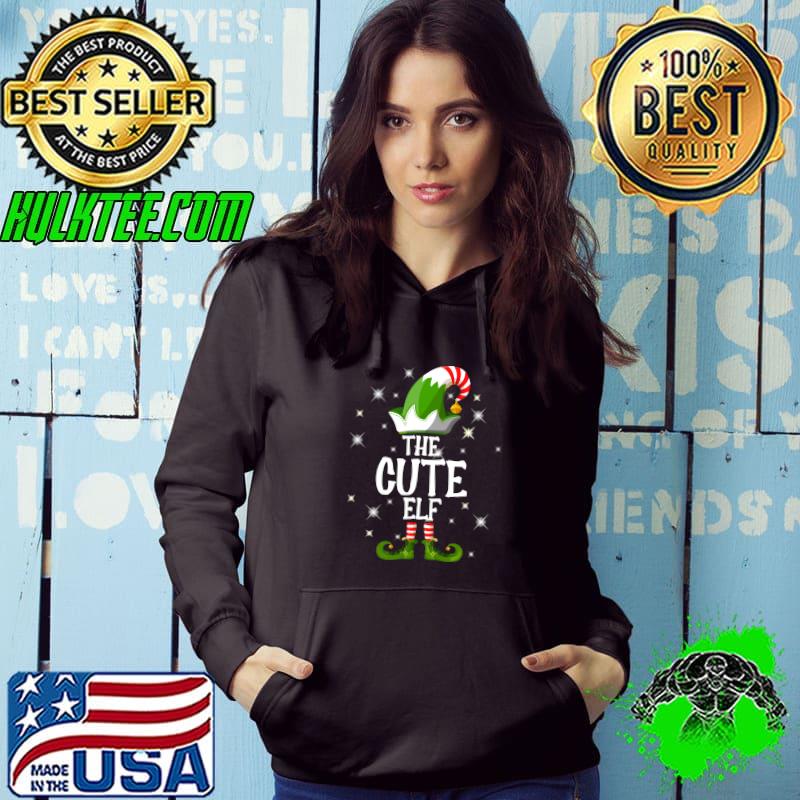 Top the Cute Elf Family Matching Group Christmas T-shirt