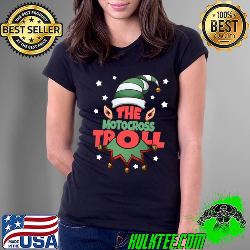 Top The Motocross Troll Funny Christmas Pajama - Motocross T- Ladies Tee Top The Motocross Troll Funny Christmas Pajama - Motocross T- Ladies Tee