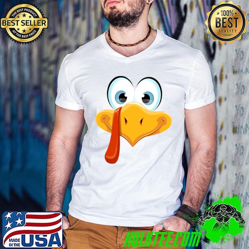 Top turkey Face Thanksgiving Turkey T-shirt