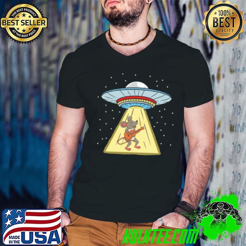 Top Ufo Abduction Mouse Guitarist Shirt