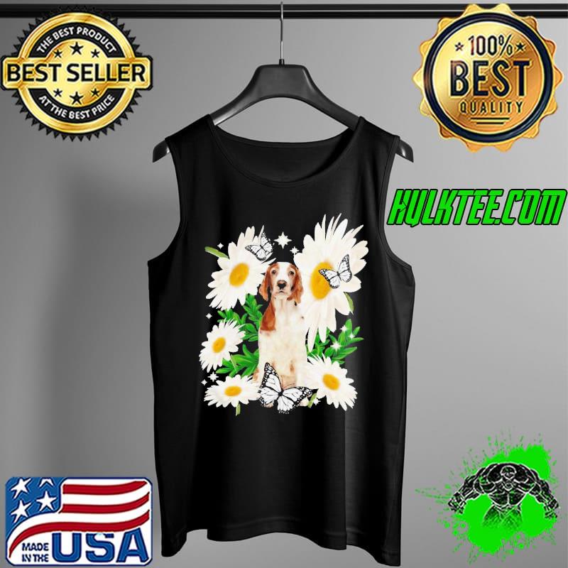 Top Welsh Springer Spaniel Daisy Flower Classic Shirt Tank Top Top Welsh Springer Spaniel Daisy Flower Classic Shirt Tank Top