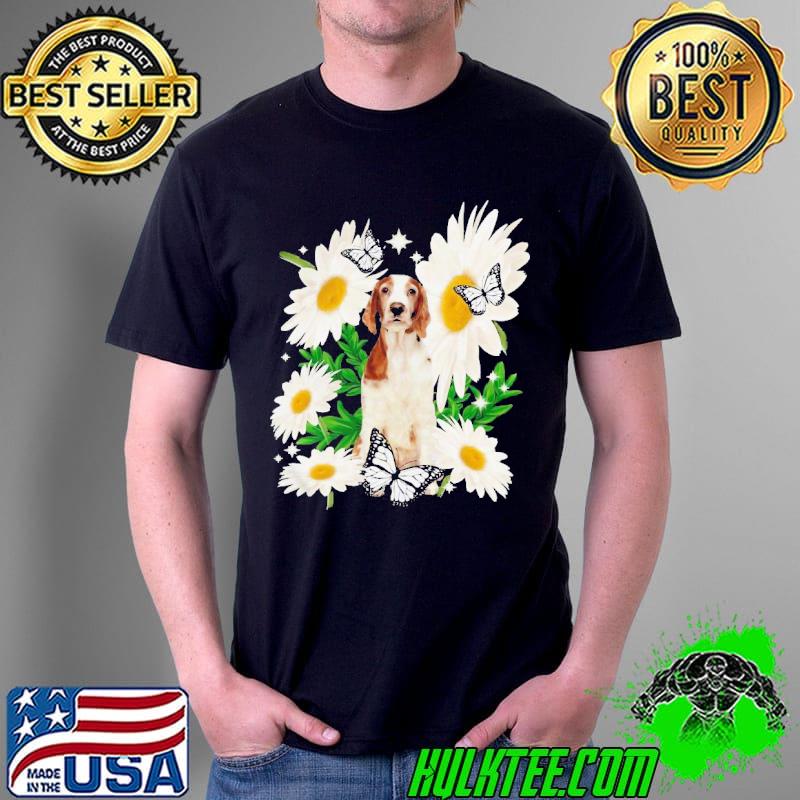 Top Welsh Springer Spaniel Daisy Flower Classic Shirt Unisex Top Welsh Springer Spaniel Daisy Flower Classic Shirt Unisex