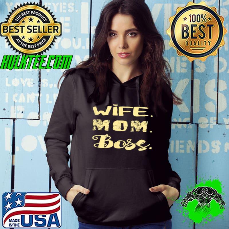 Top WIFE MOMBOSS Funny Moms T-Shirt