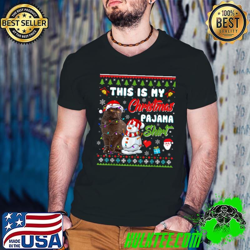 Top Xmas Scottish Fold This Is My Christmas Pajama Shirt T-Shirt