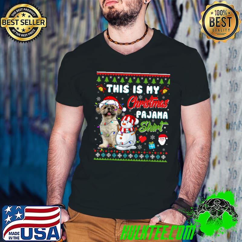 Top Xmas Shih Tzu This Is My Christmas Pajama Shirt T-Shirt