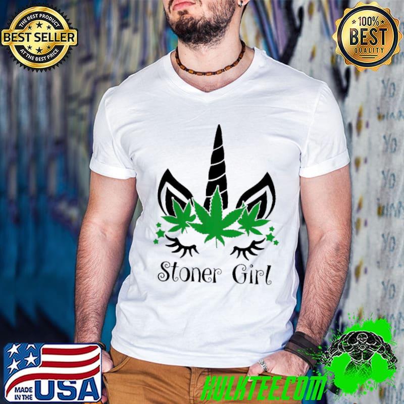 Unicorn Cannabis Marijuana Stoner Girl Shirt