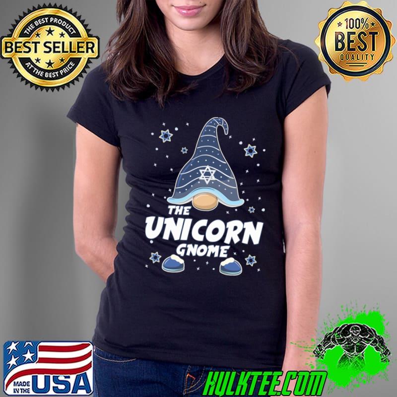 Unicorn Gnome Funny Hanukkah Family Matching T-Shirt Ladies Tee Unicorn Gnome Funny Hanukkah Family Matching T-Shirt Ladies Tee