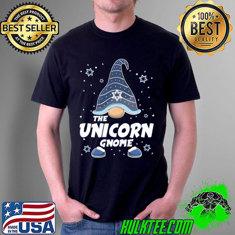 Unicorn Gnome Funny Hanukkah Family Matching T-Shirt Unisex Unicorn Gnome Funny Hanukkah Family Matching T-Shirt Unisex