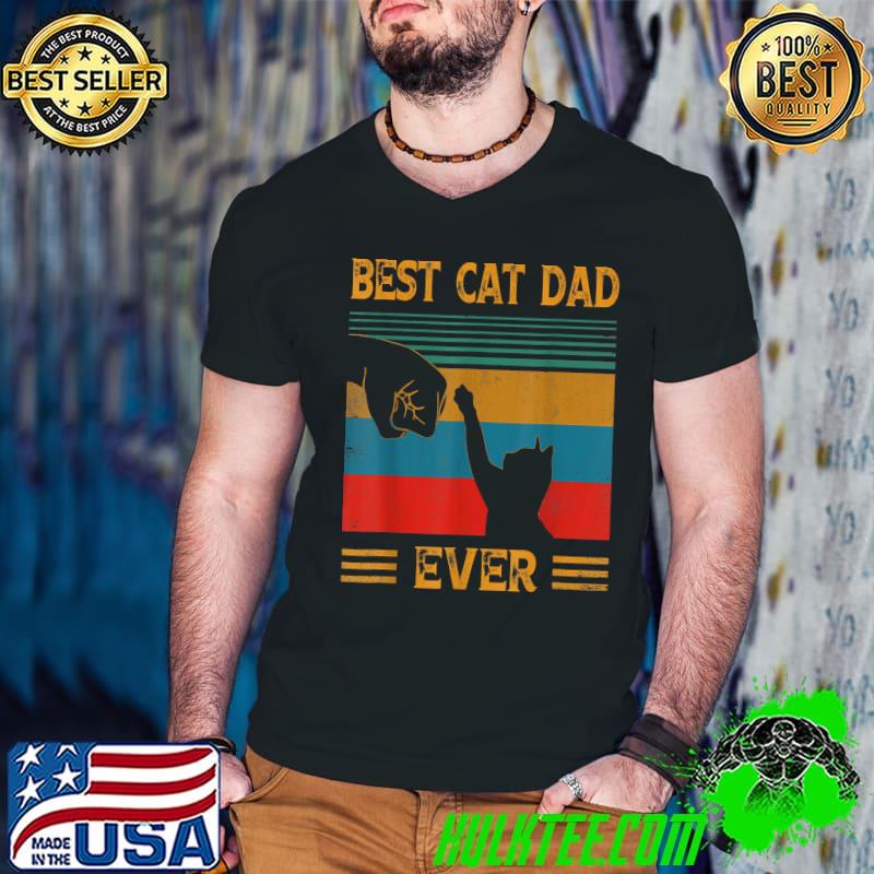 Vintage Best Cat Dad Ever T-Shirt Cat Daddy Retro T-Shirt Guys V Neck Vintage Best Cat Dad Ever T-Shirt Cat Daddy Retro T-Shirt Guys V Neck