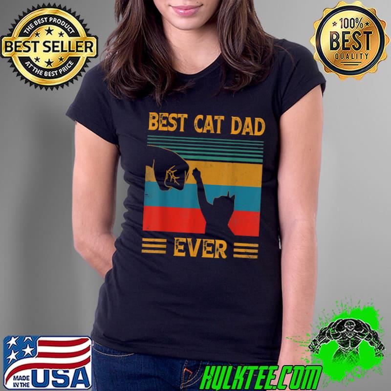 Vintage Best Cat Dad Ever T-Shirt Cat Daddy Retro T-Shirt Ladies Tee Vintage Best Cat Dad Ever T-Shirt Cat Daddy Retro T-Shirt Ladies Tee