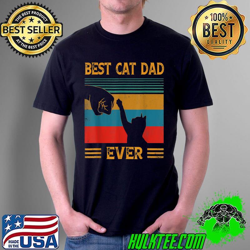 Vintage Best Cat Dad Ever T-Shirt Cat Daddy Retro T-Shirt Unisex Vintage Best Cat Dad Ever T-Shirt Cat Daddy Retro T-Shirt Unisex