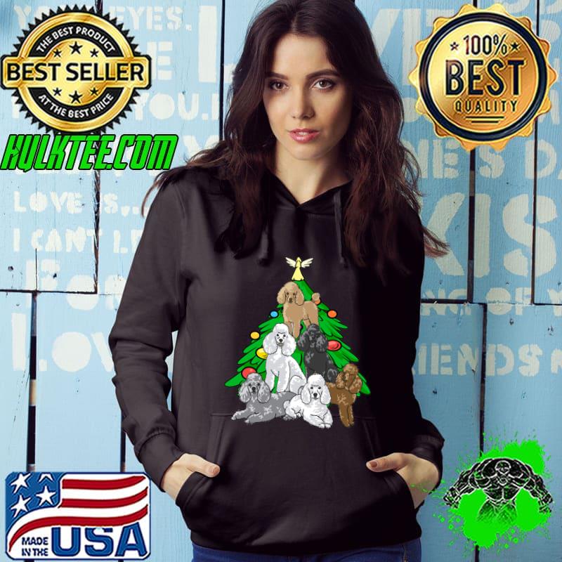 Xmas Pajama Family Christmas Tree Holiday Poodle Dog Lovers T-shirt