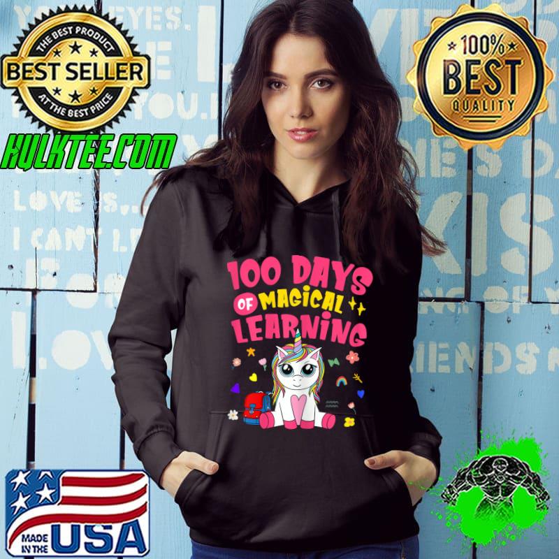 100 Days Of Magical Learning School Unicorn 100 Days Smarter T-Shirt