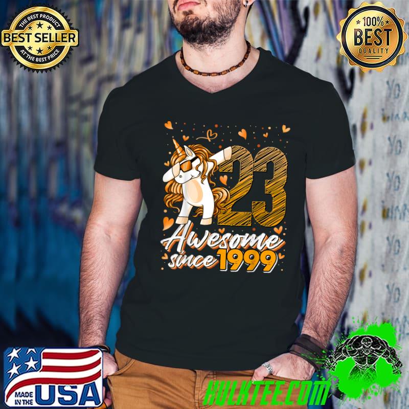 23 Year Old Unicorn Dabbing 23rd Birthday Girl Unicorn Party T-Shirt