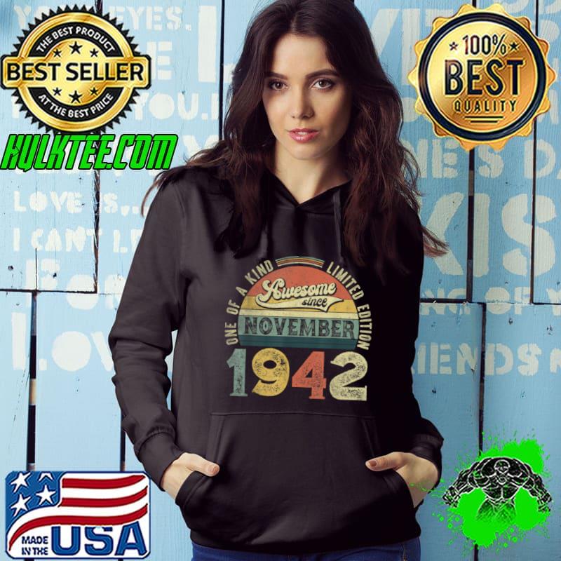 79th Birthday Decoration November 1942 Men Women 79 Yrs Old T Shirt