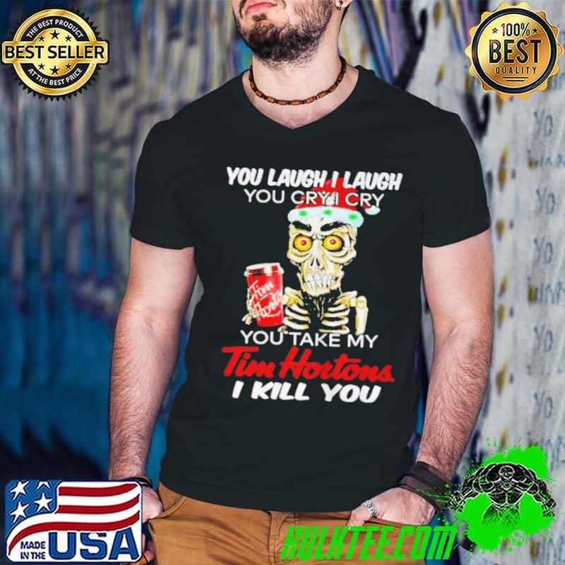 Achmed you laugh I laugh you cry I cry you take my tim hortons Guys V Neck Achmed you laugh I laugh you cry I cry you take my tim hortons Guys V Neck