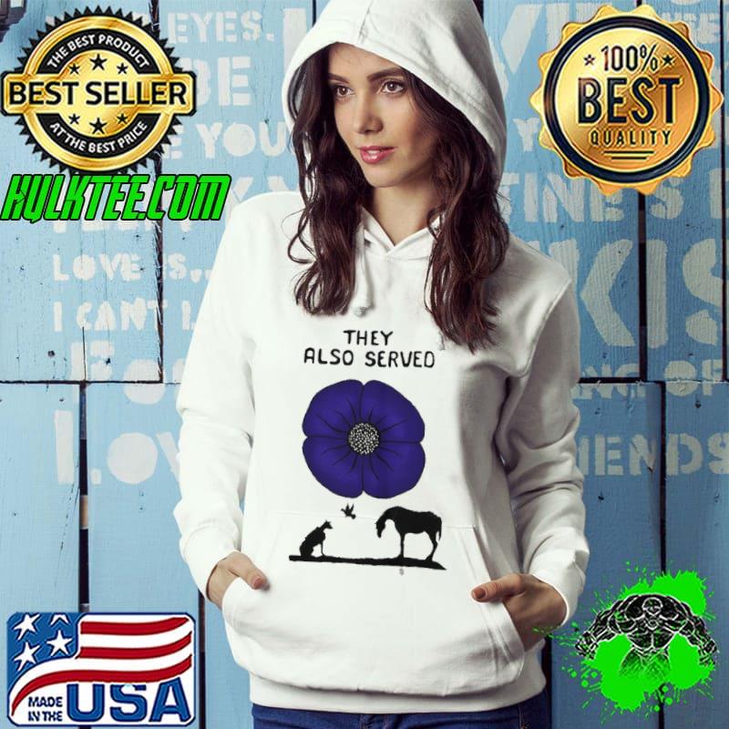 Animal they also served purple poppy Hoodie Animal they also served purple poppy Hoodie