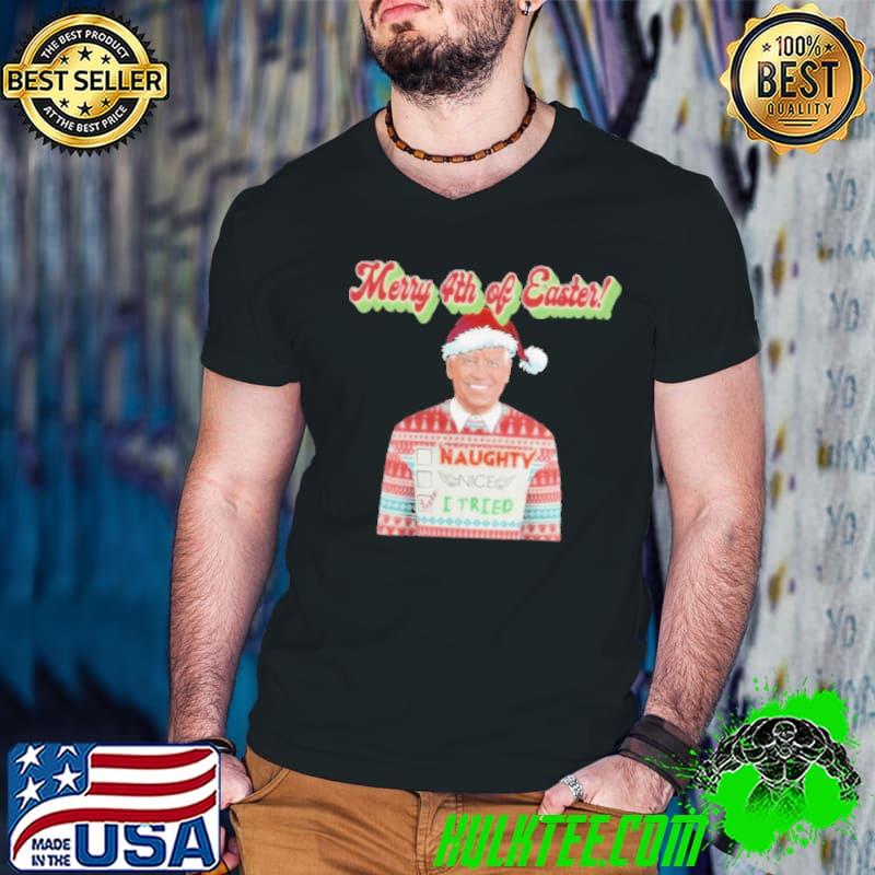 Anti Joe Biden, Merry 4th Of Easter, Christmas Graphic 2022 T Shirt Guys V Neck Anti Joe Biden, Merry 4th Of Easter, Christmas Graphic 2022 T Shirt Guys V Neck