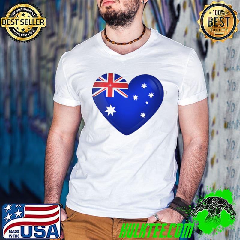 Australian Flag Heart I Love Australia Unisex T-Shirt Australian Flag Heart I Love Australia Unisex T-Shirt