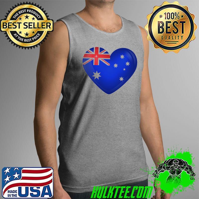 Australian Flag Heart I Love Australia Unisex T-Shirt Tank Top Australian Flag Heart I Love Australia Unisex T-Shirt Tank Top