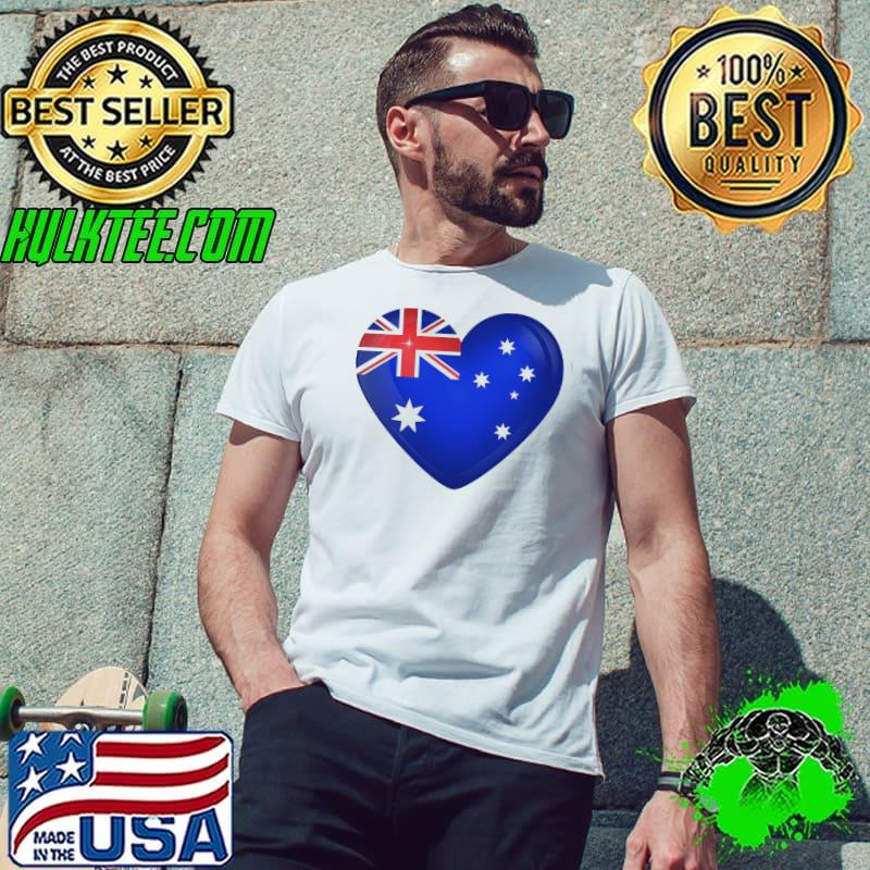 Australian Flag Heart I Love Australia Unisex T-Shirt Unisex Australian Flag Heart I Love Australia Unisex T-Shirt Unisex