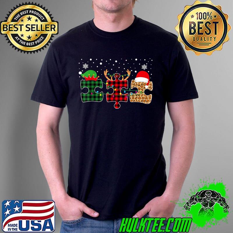 Awesome Autism Awareness Puzzle Christmas Autistic Xmas Pajama T-Shirt Unisex Awesome Autism Awareness Puzzle Christmas Autistic Xmas Pajama T-Shirt Unisex