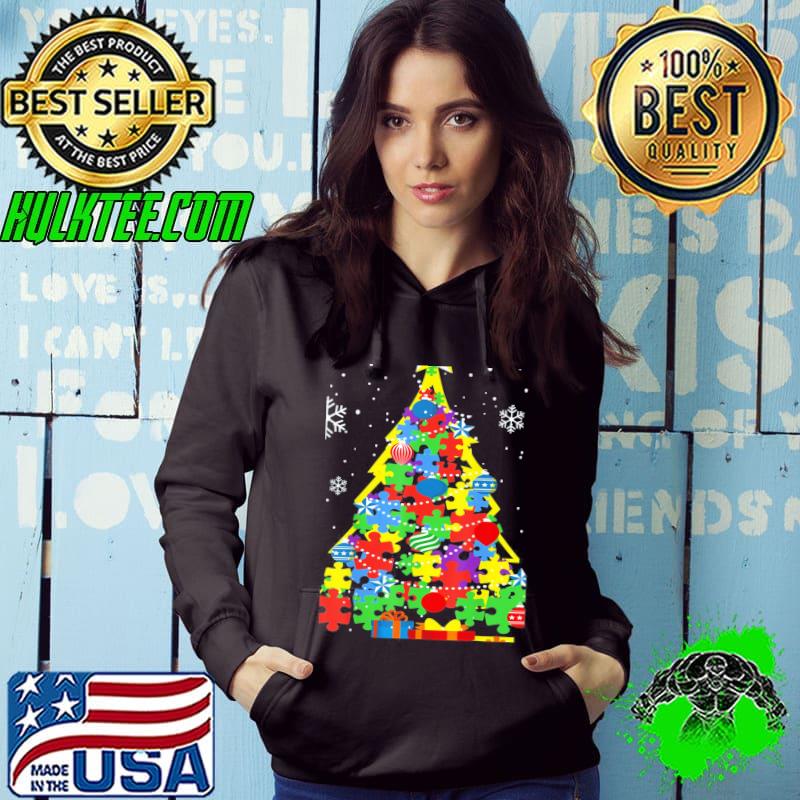 Awesome Autism Merry Christmas Autism Awareness Puzzel Xmas Pajama T-Shirt