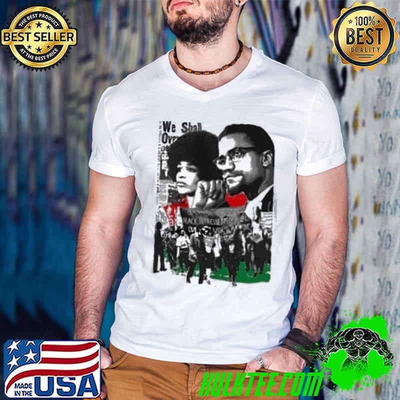 Awesome Black History Month Pride and Power Angela Davis Malcolm Shirt