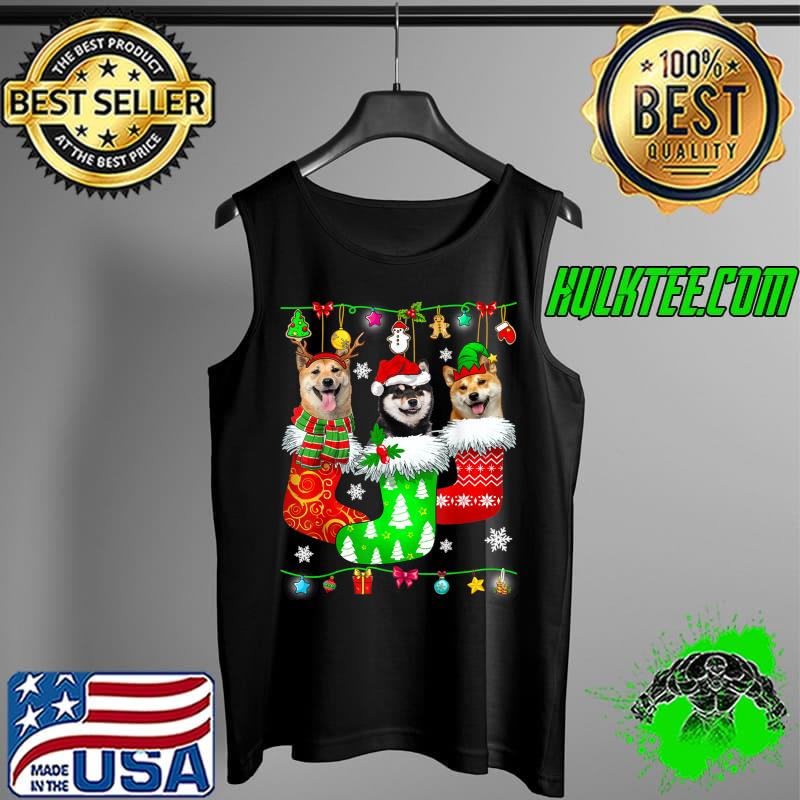 Awesome Christmas Socks Pajama Shiba Inu Dog Puppy Lover T- Tank Top Awesome Christmas Socks Pajama Shiba Inu Dog Puppy Lover T- Tank Top