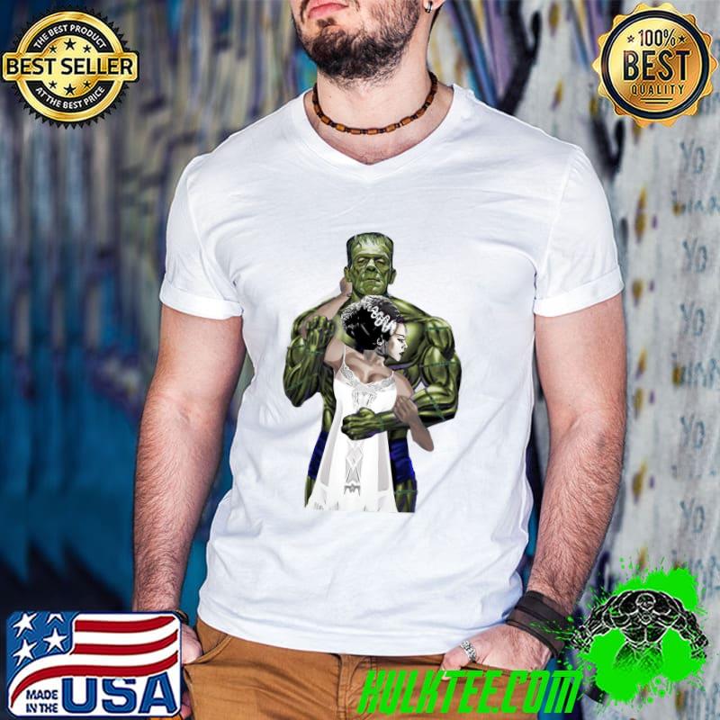 Awesome Frankenstein And Bride Love Husband And Wife Valentine Unisex T-Shirt