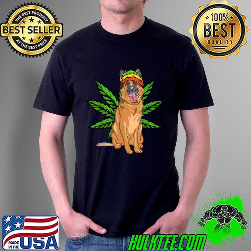 Awesome German Shepherd Marijuana Cannabis THC Stoner T Shirt Unisex Awesome German Shepherd Marijuana Cannabis THC Stoner T Shirt Unisex