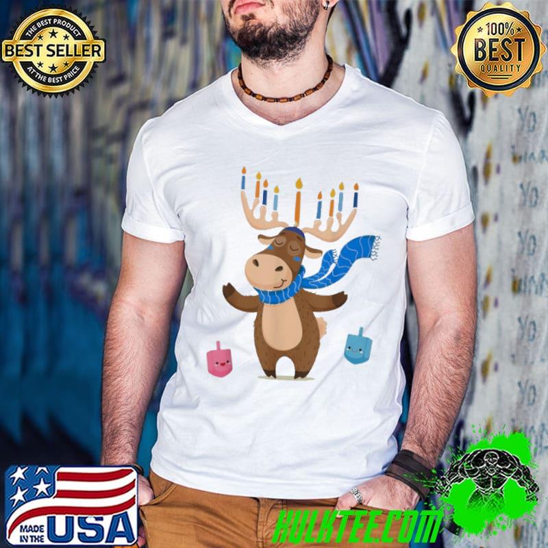 Awesome Jewish Moose Funny Hanukkah Shirt