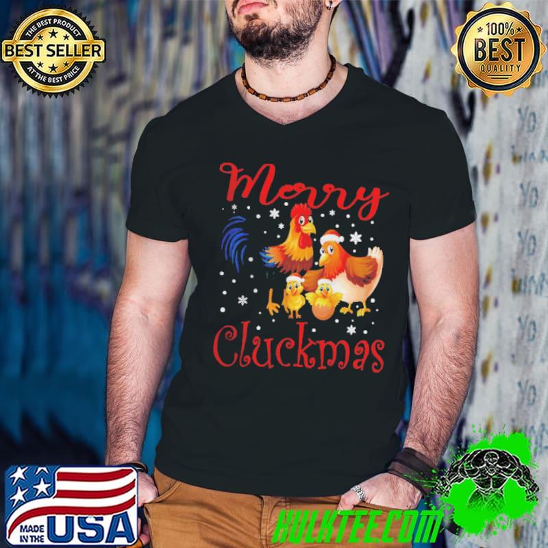 Awesome Merry Cluckmas Chicken Christmas T-Shirt
