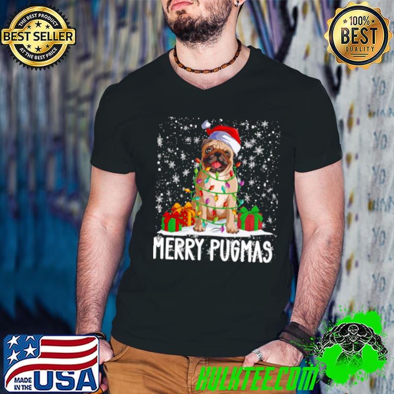 Awesome Merry Pugmas 2022 Xmas Pug Christmas Party Pug Shirt